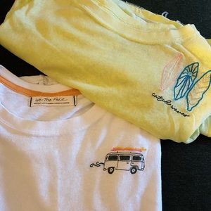 Free People distressed beach tees BUNDLE